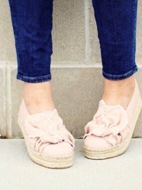 Sam Edelman Knotted Espadrille Slip-Ons in Blush